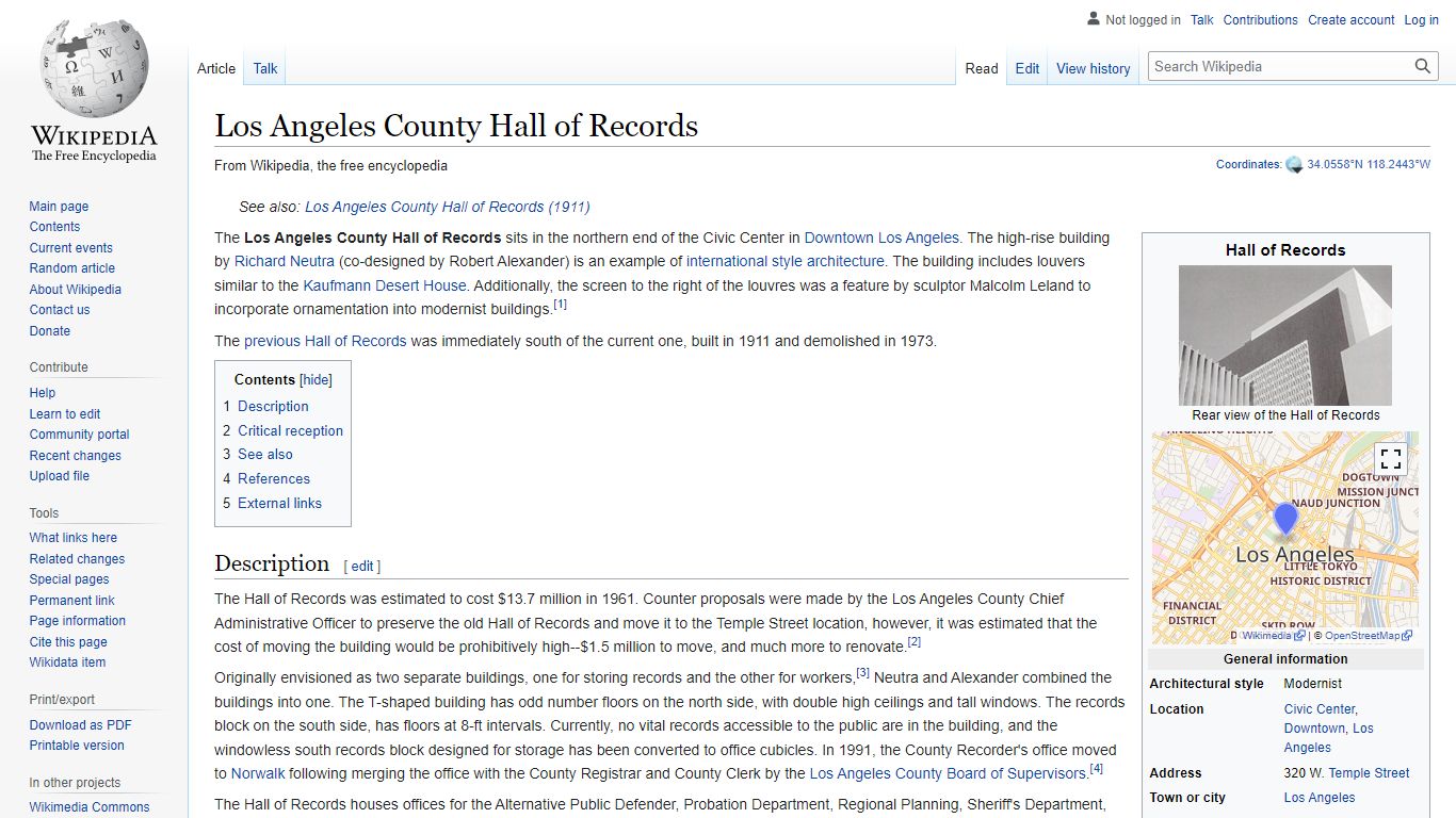 Los Angeles County Hall of Records - Wikipedia